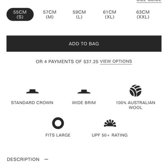 Lack of color teak rancher hat size medium new with tags - Picture 5 of 10